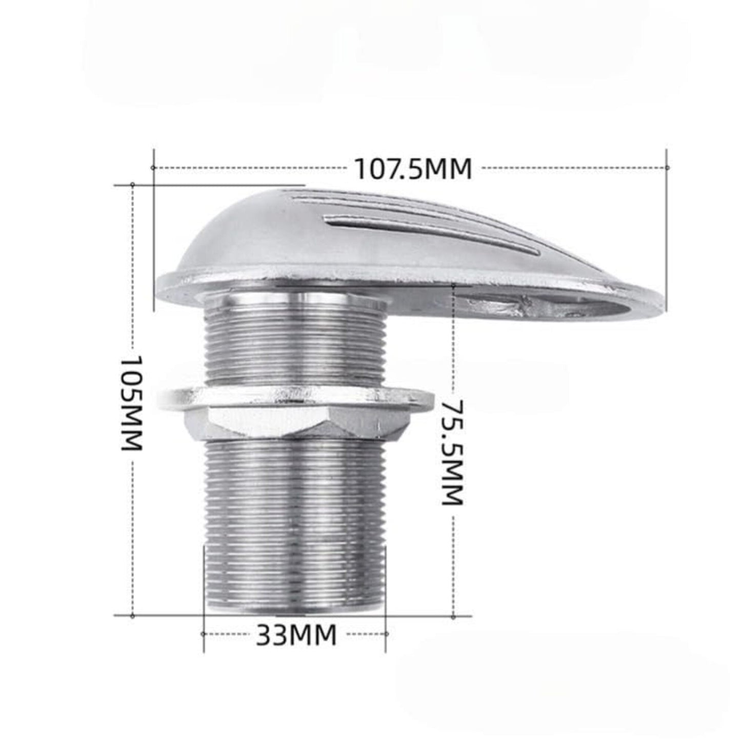 316 Stainless Steel Boat Intake Strainer,Multiple Specifications Filter Scoop, Thru Hull Water Pickup Floor Deck Drain for Yacht