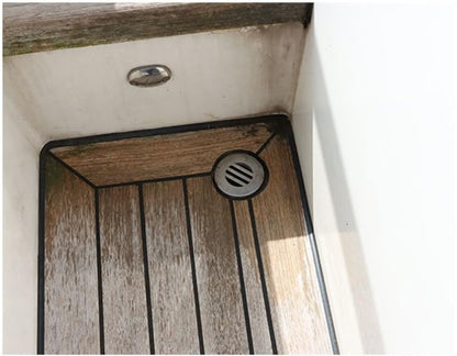 38MM Boat Floor Deck Drain,316 Stainless Steel Anti-Odor Scupper Deck Drain for Yacht,Speedboat,Fishing Boat