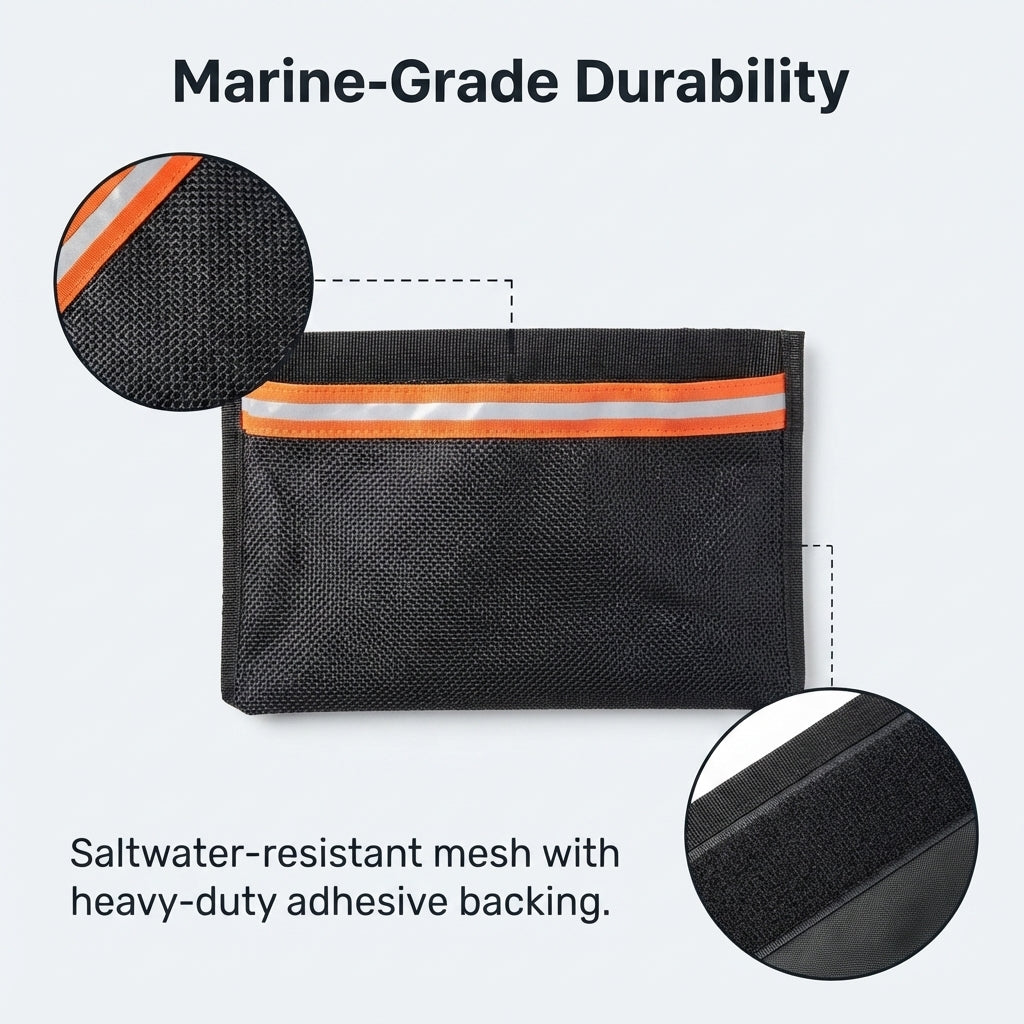Airow Marine Reflective Mesh Storage Pouch - UV-Resistant (Set of 2)