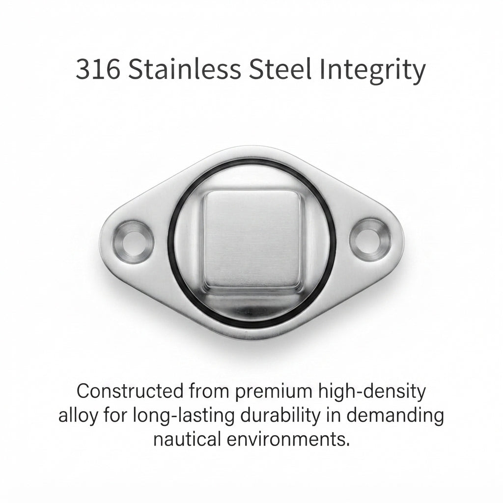 316 Stainless Steel Boat Drain Plug - Marine Grade Mirror Polish