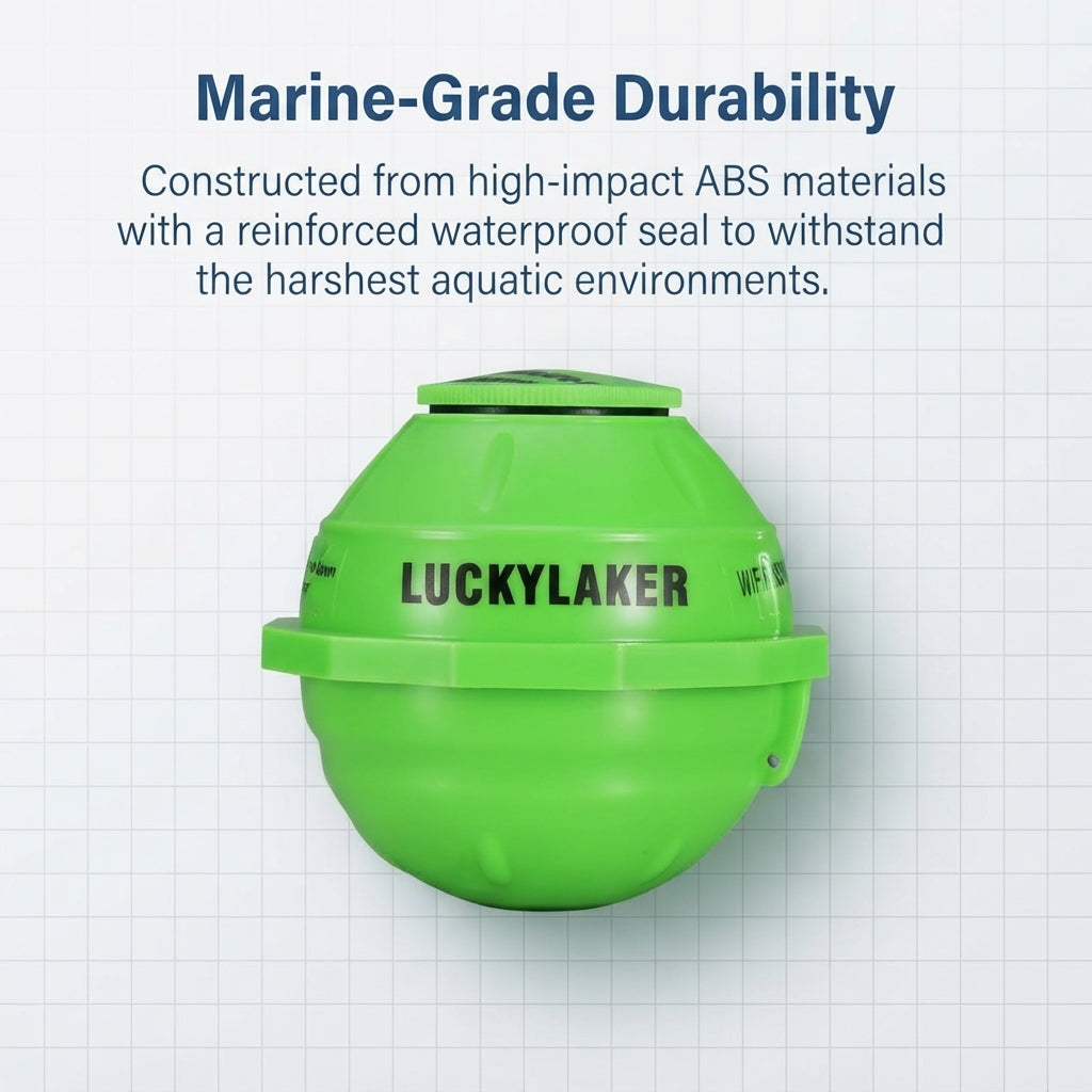 Wireless HD Sonar Fish Finder - 45M Depth & 90° Wide-Angle Detection