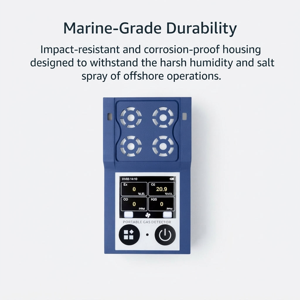 Portable Marine Gas Detector - 5-in-1 Toxic & Combustible Gas Alarm