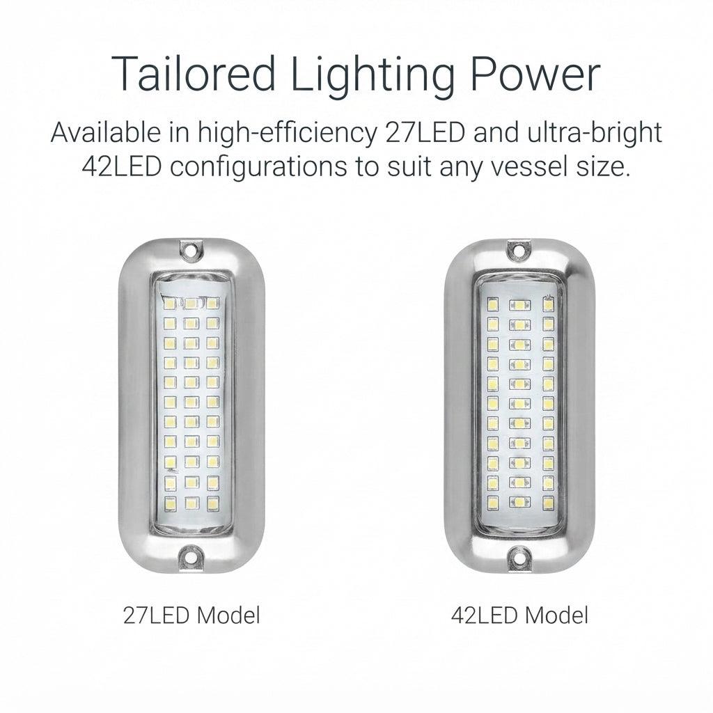 Airow Marine 42-LED Underwater Boat Light - 316 SS, 10-30V, IP68
