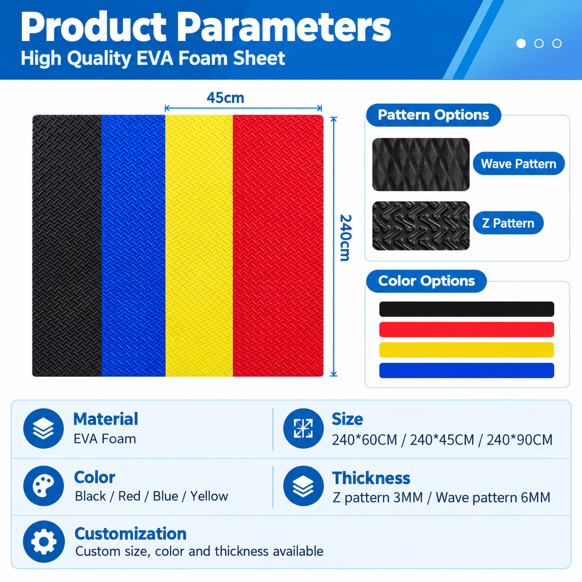 High-Density EVA Marine Deck Mat - Non-Slip, Waterproof, UV-Resistant
