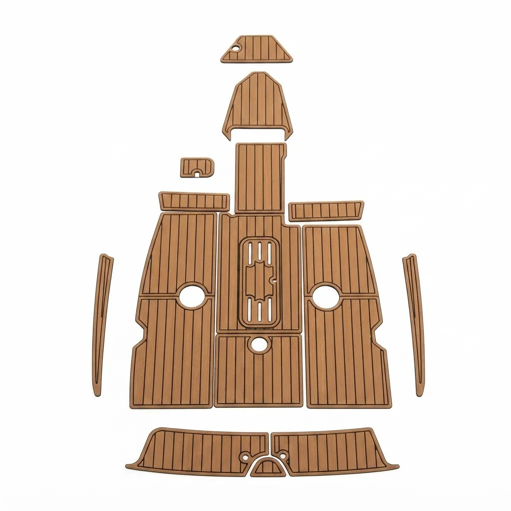 1989 Sea Ray 180 Bowrider Swim Platform & Cockpit EVA Faux Teak Decking Kit