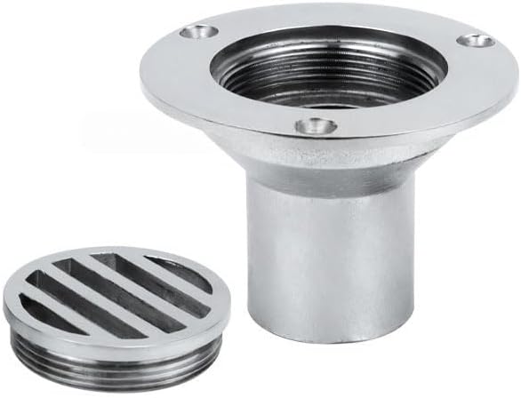 38MM Boat Floor Deck Drain,316 Stainless Steel Anti-Odor Scupper Deck Drain for Yacht,Speedboat,Fishing Boat