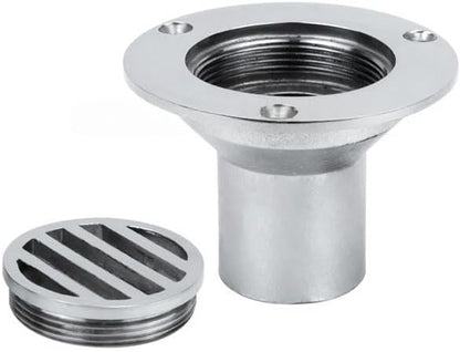 38MM Boat Floor Deck Drain,316 Stainless Steel Anti-Odor Scupper Deck Drain for Yacht,Speedboat,Fishing Boat