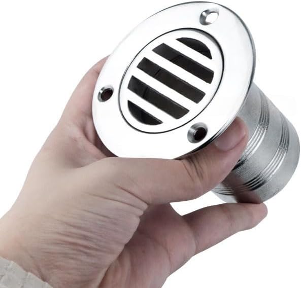 50MM Boat Floor Deck Drain,316 Stainless Steel Detachable or Integral Anti-Odor Scupper Deck Drain for Yacht,Speedboat, Fishing Boat