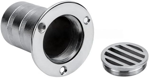 50MM Boat Floor Deck Drain,316 Stainless Steel Detachable or Integral Anti-Odor Scupper Deck Drain for Yacht,Speedboat, Fishing Boat