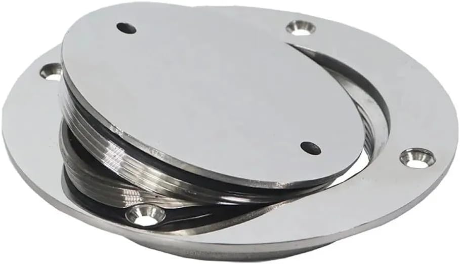 Deck Plate 3/4/5/6 Inch Stainless Steel Hand Mirror Polished Marine Grade Rustproof for Boat/Yacht
