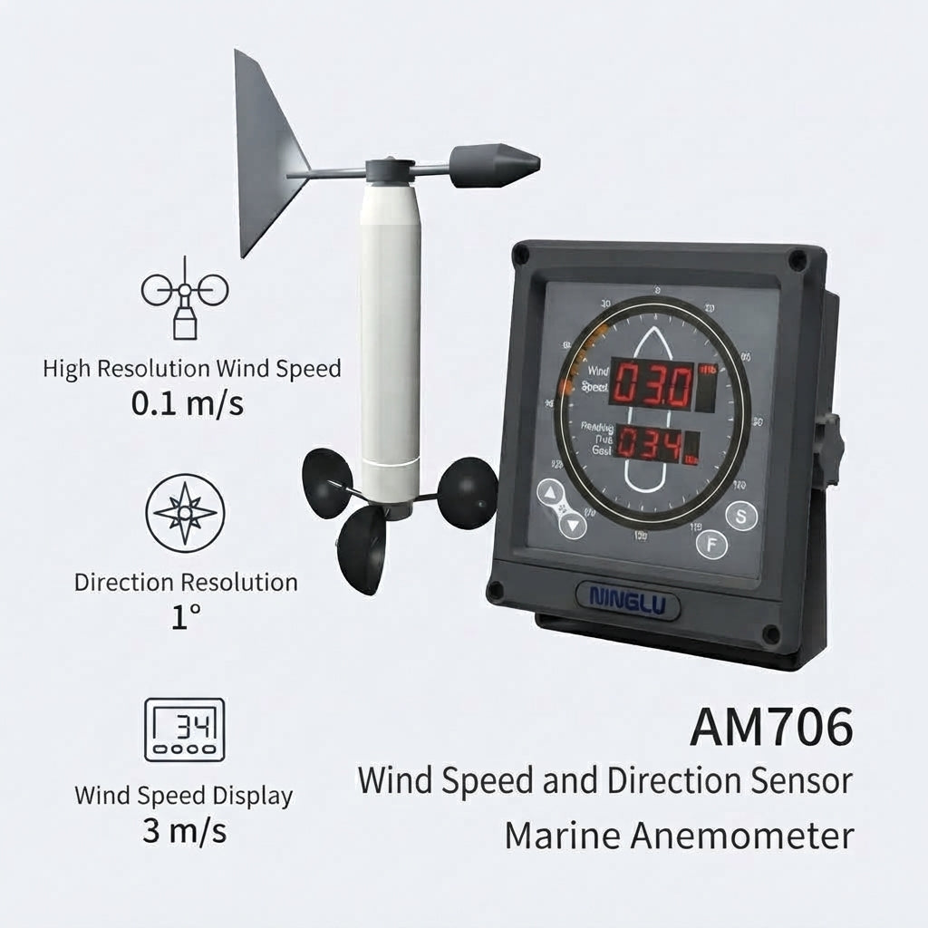 Airow Marine AM706 Marine Anemometer & Wind Direction Sensor - High-Accuracy