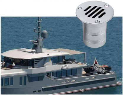 50MM Boat Floor Deck Drain,316 Stainless Steel Detachable or Integral Anti-Odor Scupper Deck Drain for Yacht,Speedboat, Fishing Boat