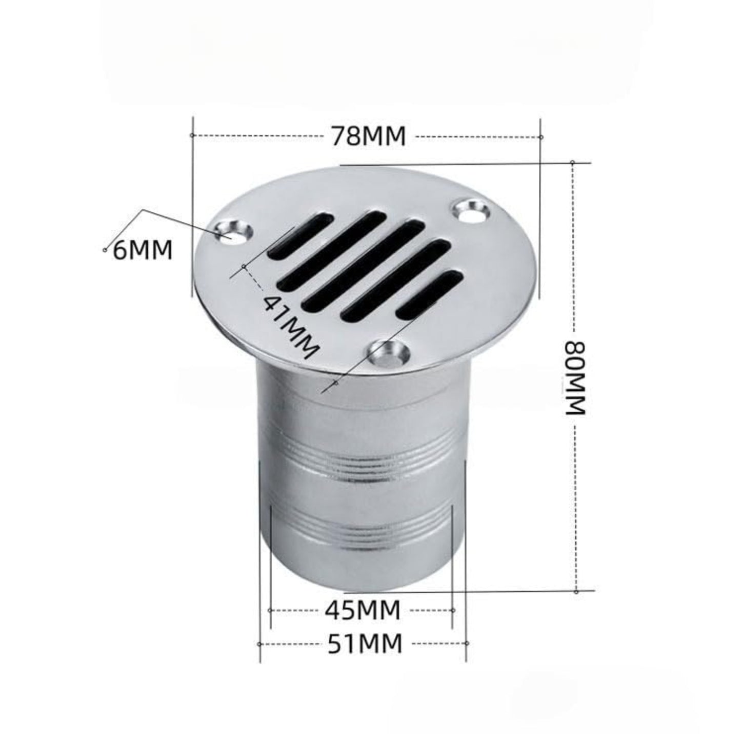 50MM Boat Floor Deck Drain,316 Stainless Steel Detachable or Integral Anti-Odor Scupper Deck Drain for Yacht,Speedboat, Fishing Boat
