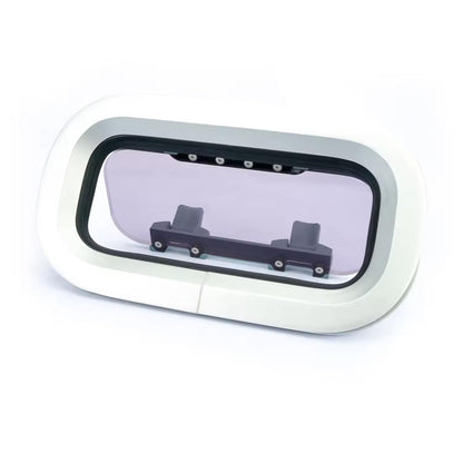 Aluminum Opening Deck Hatch & Boat Porthole Window, Acrylic Oval/Rectangular Portlight, Marine Skylight for Boats/Yachts/Ships/RV