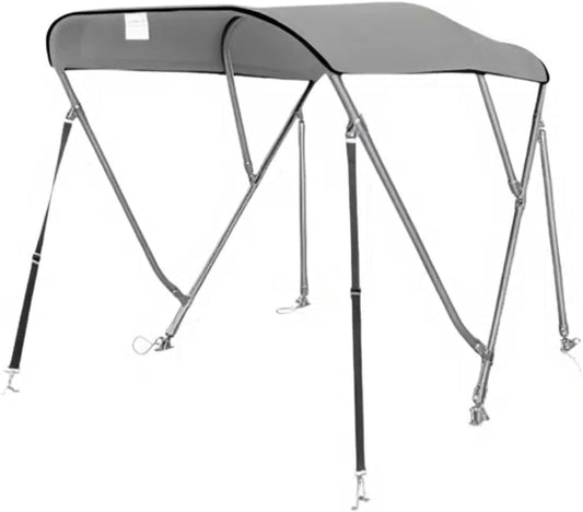 3 Bow Bimini Top Boat Cover, 600D/1200D Oxford Cloth Marine Canopy with 304 Stainless Steel Tube Frame for Cruise Yachts,Boats