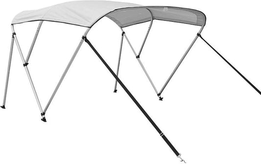 3 Bow Bimini Top Boat Cover, 600D/1200D Oxford Cloth Marine Canopy with 304 Stainless Steel Tube Frame for Cruise Yachts,Boats