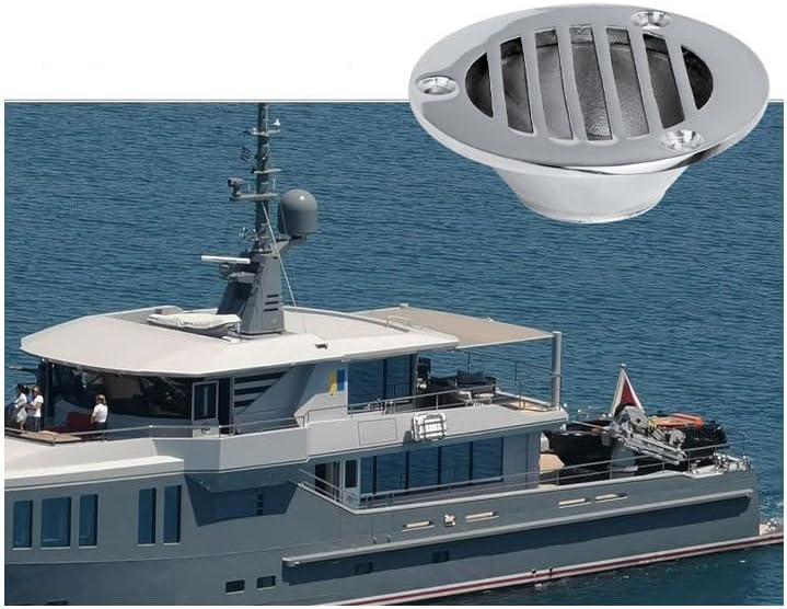 Drenaje de cubierta de piso de barco sin cámara, drenaje de cubierta de imbornal de hardware marino de acero inoxidable 316, accesorio de plomería integrado para yates, lanchas rápidas y barcos de pesca.