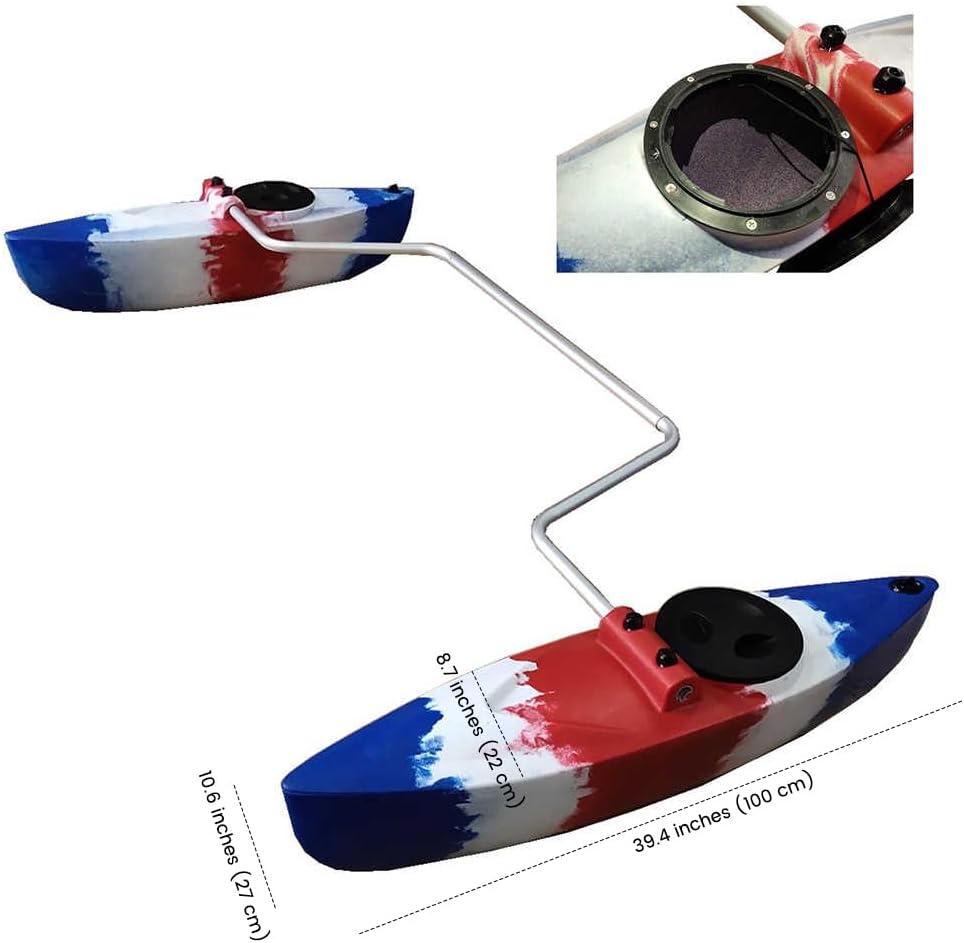 Kayak Stabilizers, Canoe Stabilizer, Kayak Outriggers/Stabilizers System Kit with Sidekick Arms Rod and Installation Accessories