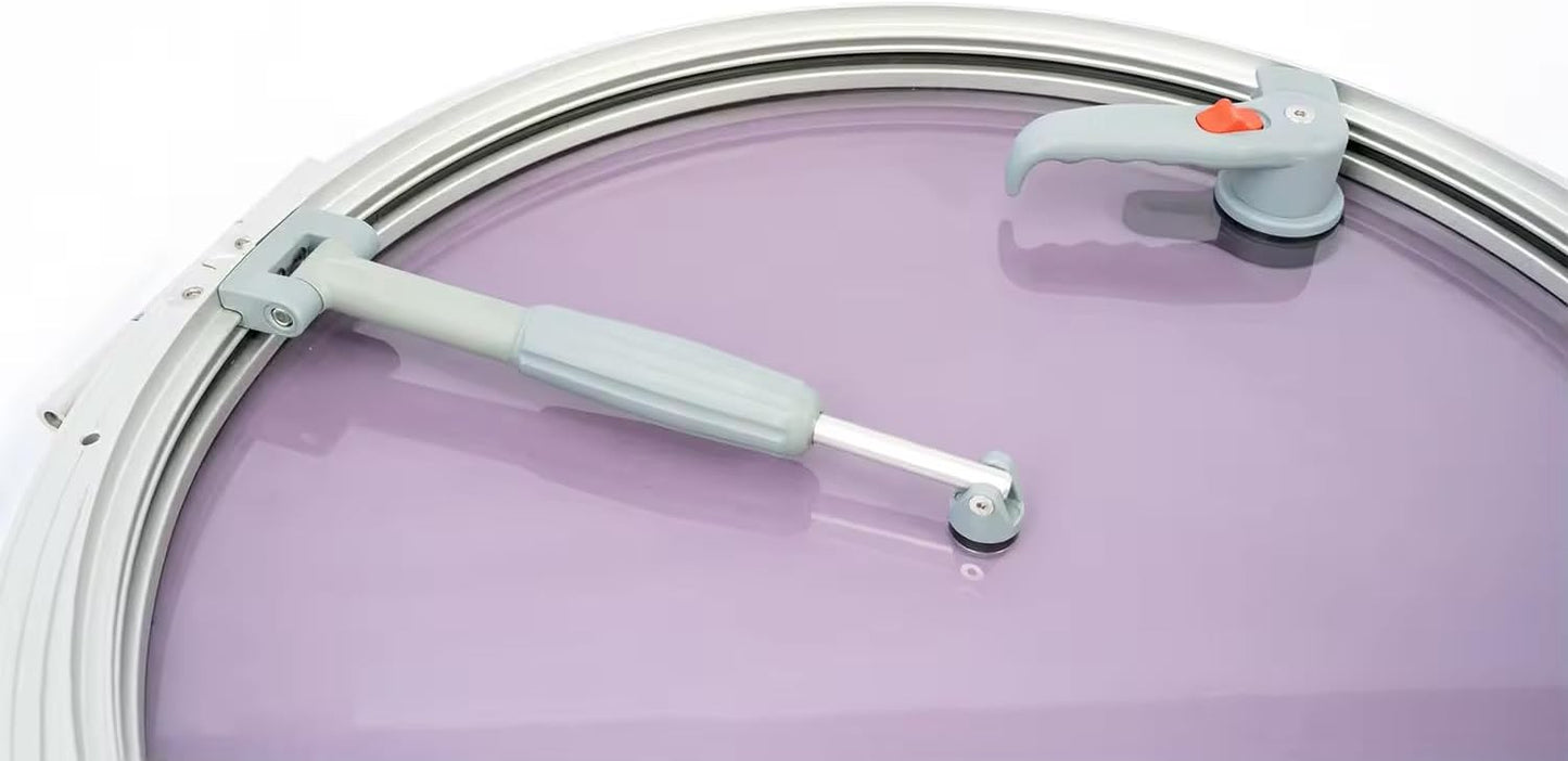 Aluminum Deck Hatch & Boat Porthole Window, Acrylic Round Opening Portlight, Anodized Marine Hatch,Marine Skylight for Boats/Yachts/Ships/RV
