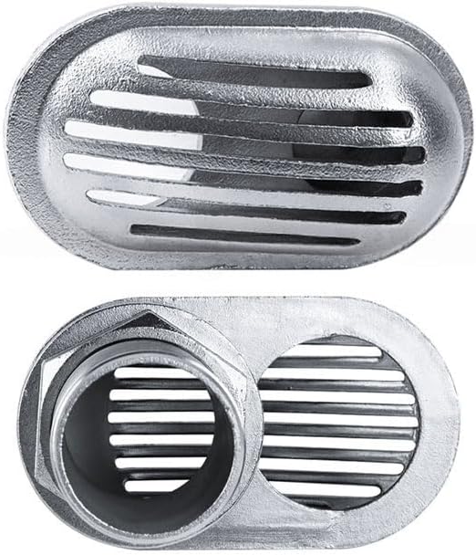 316 Stainless Steel Boat Intake Strainer,Multiple Specifications Filter Scoop, Thru Hull Water Pickup Floor Deck Drain for Yacht