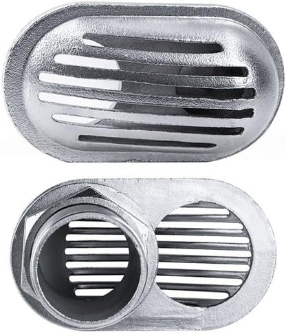 316 Stainless Steel Boat Intake Strainer,Multiple Specifications Filter Scoop, Thru Hull Water Pickup Floor Deck Drain for Yacht