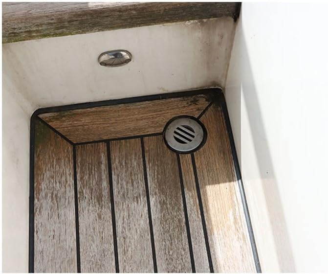 38MM Boat Floor Deck Drain,316 Stainless Steel Anti-Odor Scupper Deck Drain for Yacht,Speedboat,Fishing Boat