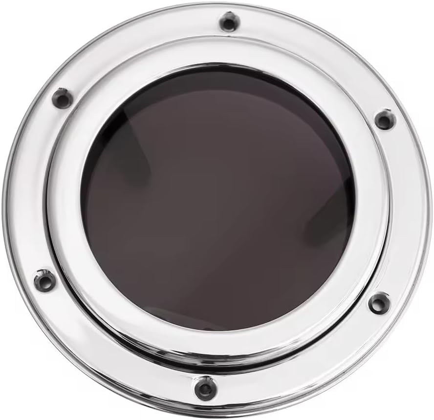 316 Stainless Steel Boat Porthole Window, 5"-7" (126mm-175mm) Round Acrylic Opening Portlight for Boats/Yachts/Ships/RV