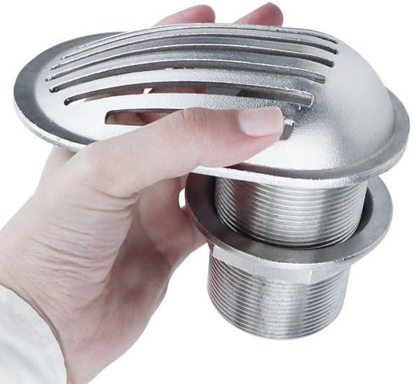 316 Stainless Steel Boat Intake Strainer,Multiple Specifications Filter Scoop, Thru Hull Water Pickup Floor Deck Drain for Yacht