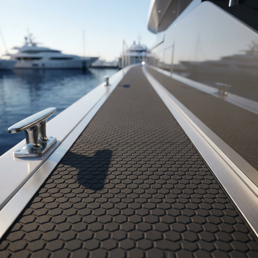 Marine EVA Foam Decking Mat - Self-Adhesive Hexagonal Anti-Slip Flooring