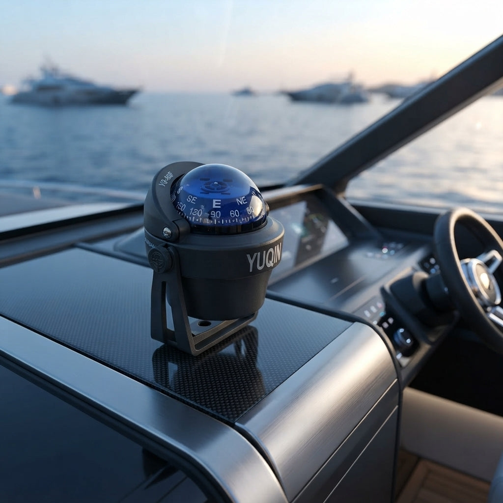 Marine Magnetic Compass - CCS Certified, UV-Stabilized Lens for Boats & Yachts