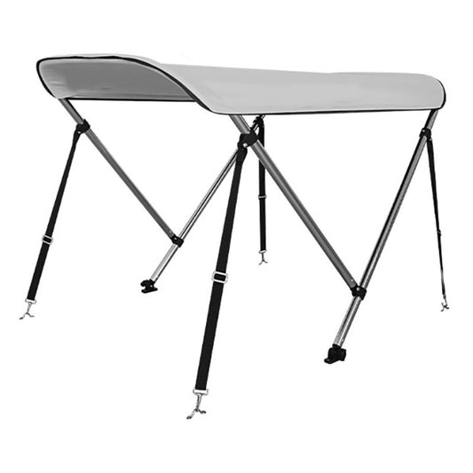 Capa para barco bimini 2BOW, cobertura para barco em tecido Oxford 600D com estrutura em tubo redondo de liga de alumínio, proteção solar à prova de chuva e água para barcos de assalto, navios e iates