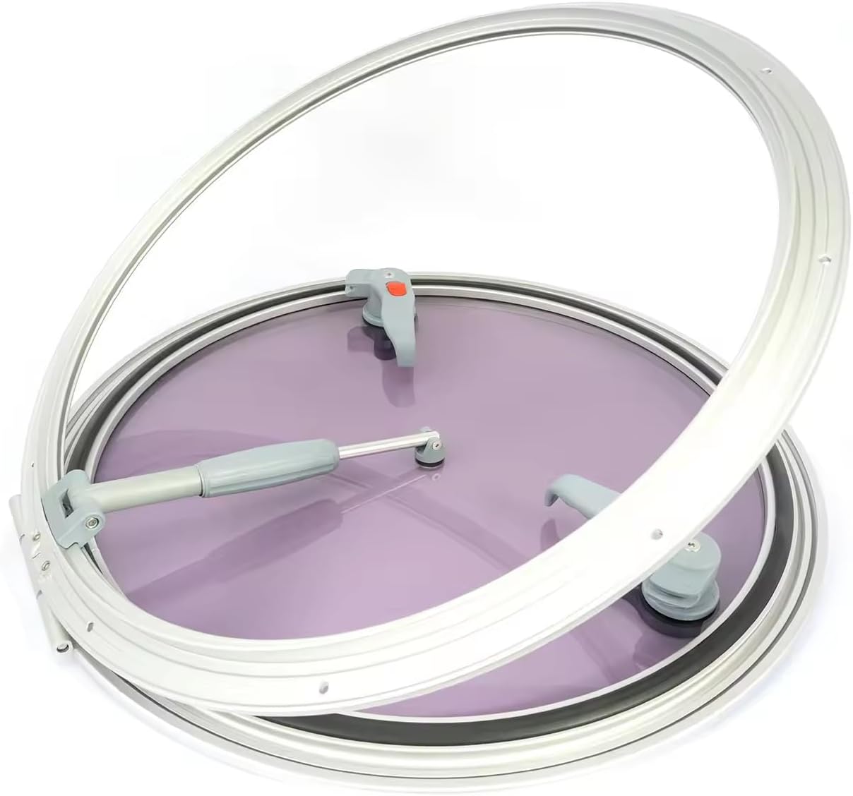 Aluminum Deck Hatch & Boat Porthole Window, Acrylic Round Opening Portlight, Anodized Marine Hatch,Marine Skylight for Boats/Yachts/Ships/RV