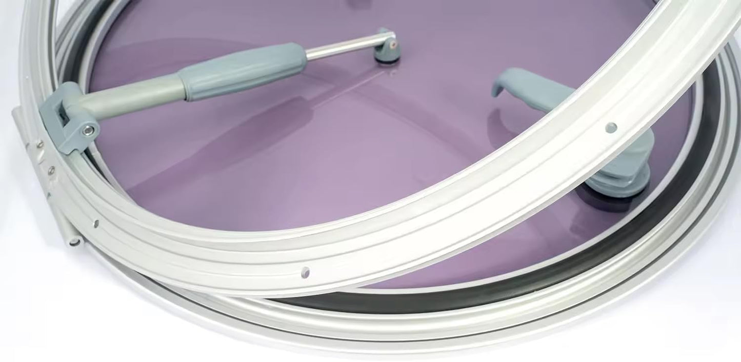 Aluminum Deck Hatch & Boat Porthole Window, Acrylic Round Opening Portlight, Anodized Marine Hatch,Marine Skylight for Boats/Yachts/Ships/RV