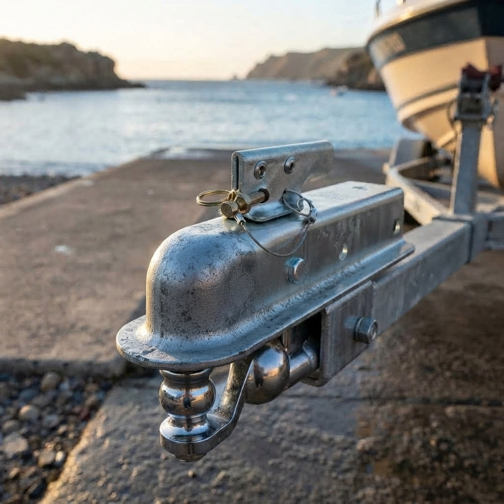 Airow Marine 3500lb Galvanized Steel Trailer Coupler - 2-Inch Ball Fit