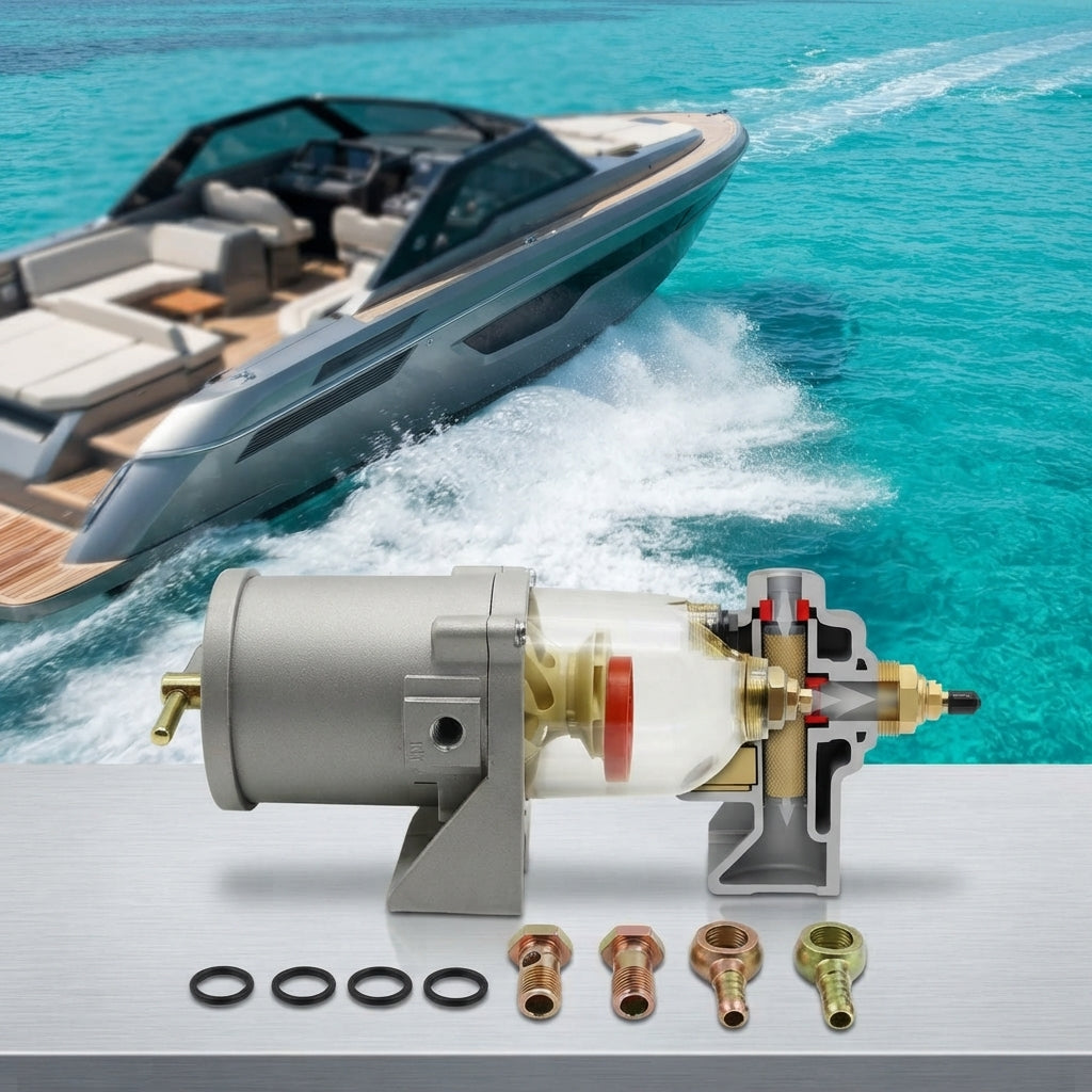 Airow Marine 500FG Diesel Fuel Water Separator - High-Efficiency (Universal Fit)