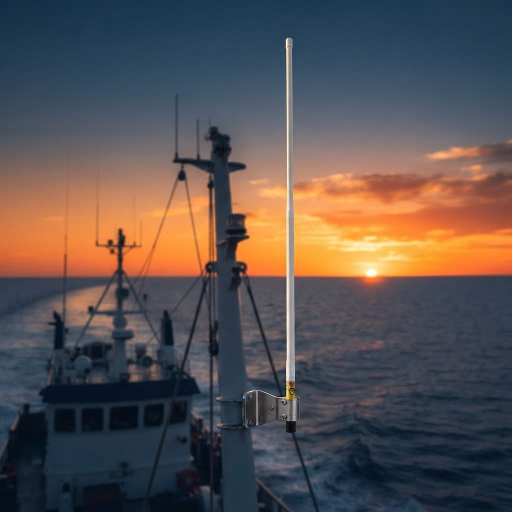 Airow Marine 1.2M 4dBi VHF Marine Fiberglass Antenna Kit + 10M Cable