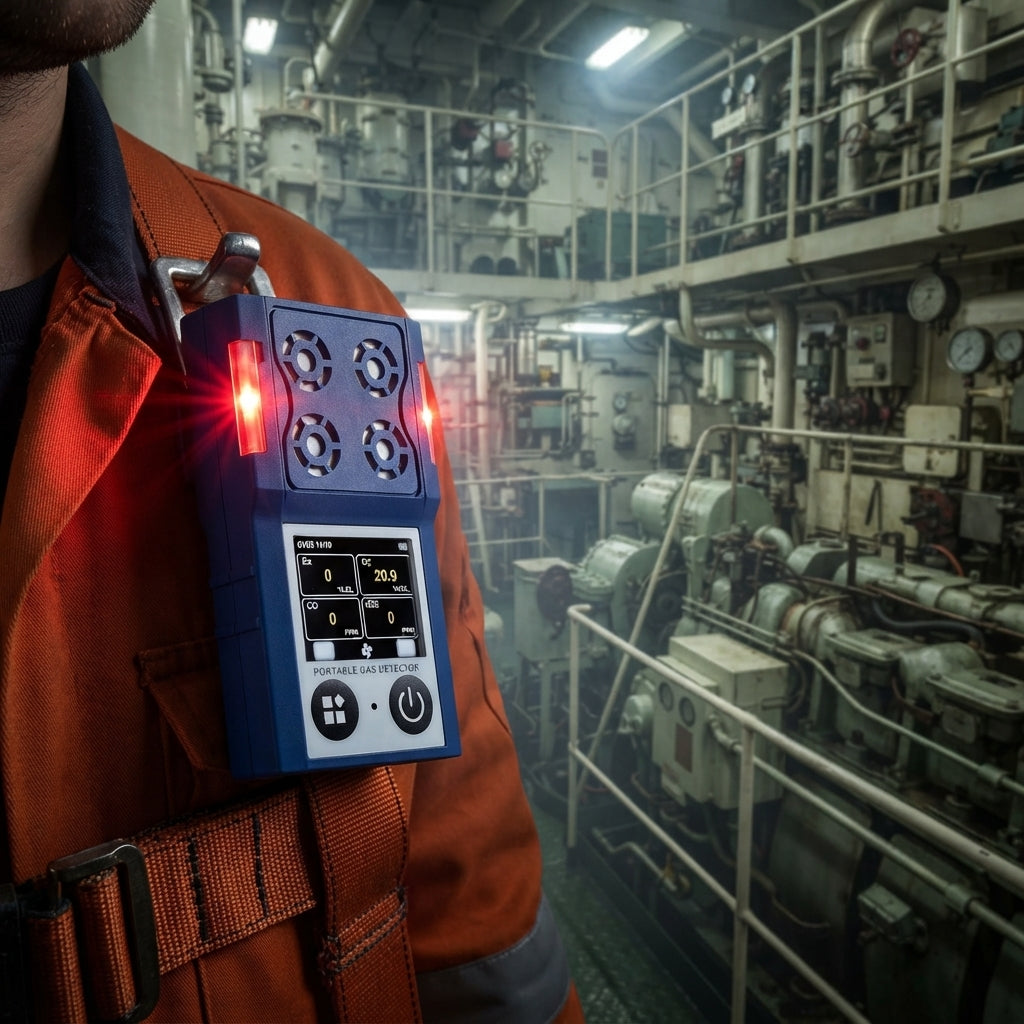 Portable Marine Gas Detector - 5-in-1 Toxic & Combustible Gas Alarm