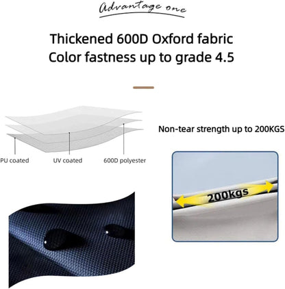 Cubierta para barco Bimini Top 2BOW, toldo de tela Oxford 600D con marco de tubo redondo de aleación de aluminio, impermeable y resistente al agua, para lanchas de asalto, barcos y yates.