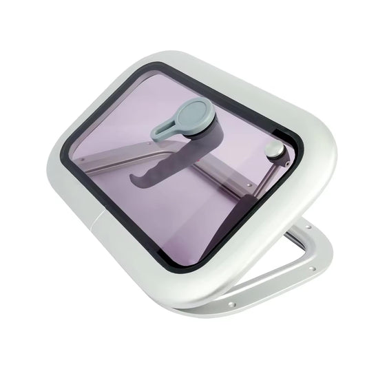 Aluminum Boat Hatch/Boat Window, Acrylic Rectangular Porthole & Portlight, Marine Skylight for Boats/Ships/Yachts/RV