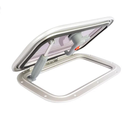 Aluminum Boat Hatch/Boat Window, Acrylic Rectangular Porthole & Portlight, Marine Skylight for Boats/Ships/Yachts/RV