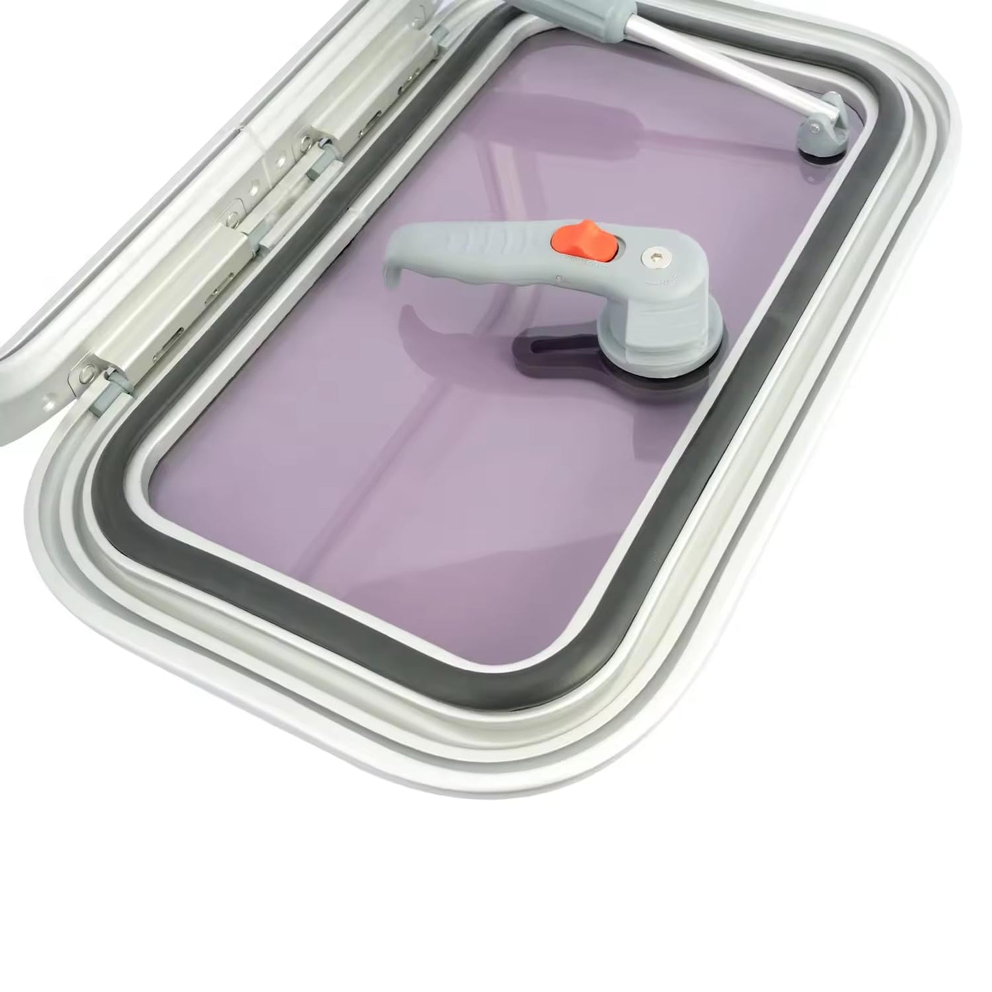 Aluminum Boat Hatch/Boat Window, Acrylic Rectangular Porthole & Portlight, Marine Skylight for Boats/Ships/Yachts/RV