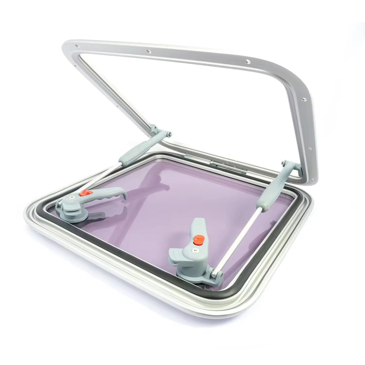 Aluminum Boat Hatch /Boat Window, Acrylic Square/Rectangular Porthole Portlight, Marine Skylight for Boats/Ships/Yachts/RV
