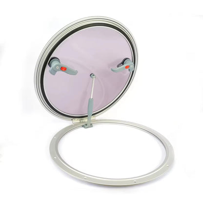 Aluminum Deck Hatch & Boat Porthole Window, Acrylic Round Opening Portlight, Anodized Marine Hatch,Marine Skylight for Boats/Yachts/Ships/RV