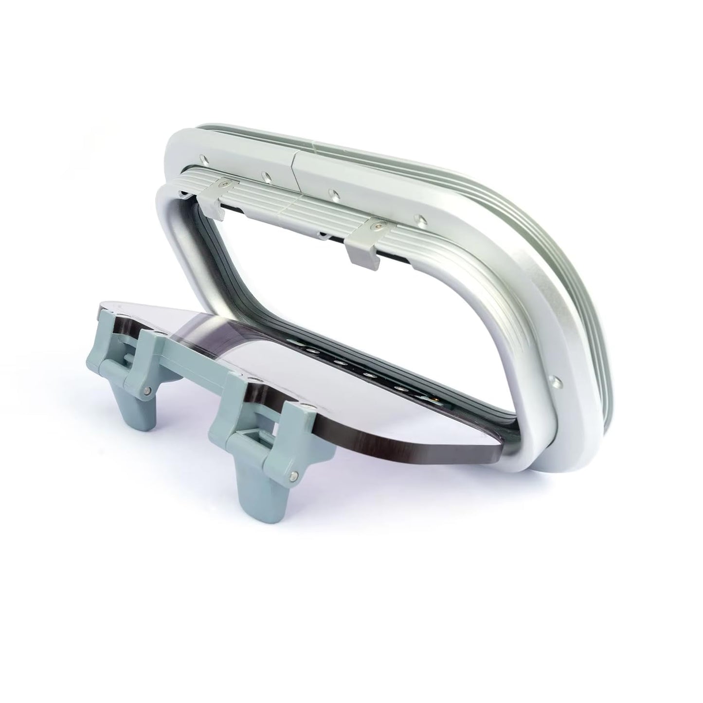 Aluminum Opening Deck Hatch & Boat Porthole Window, Acrylic Oval/Rectangular Portlight, Marine Skylight for Boats/Yachts/Ships/RV