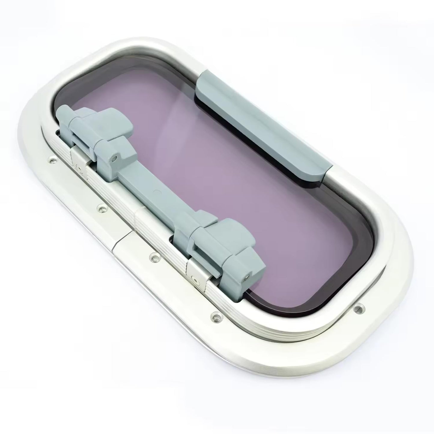 Aluminum Opening Deck Hatch & Boat Porthole Window, Acrylic Oval/Rectangular Portlight, Marine Skylight for Boats/Yachts/Ships/RV