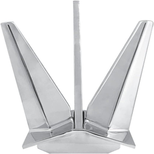 Bauer Anchor,316 Stainless Steel N-Type Plow Style Boat Anchor with Mirror Polish, High Holding Power Boat Anchor for Yacht/Sailboat/Fishing Boat