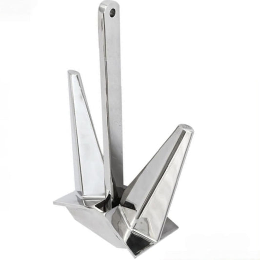 Bauer Anchor,316 Stainless Steel N-Type Plow Style Boat Anchor with Mirror Polish, High Holding Power Boat Anchor for Yacht/Sailboat/Fishing Boat