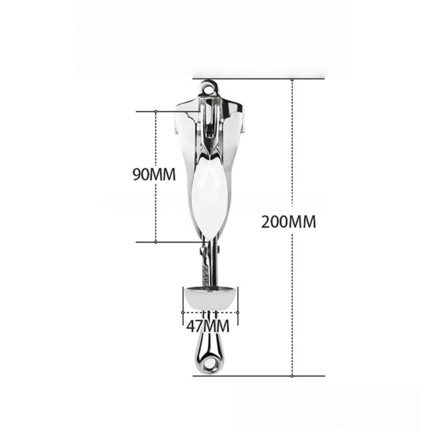 Folding Grapnel Anchor, Stainless Steel Boat Anchor with Mirror Polish, Corrosion Resistant for Yacht/Sailboat/Fishing Boat