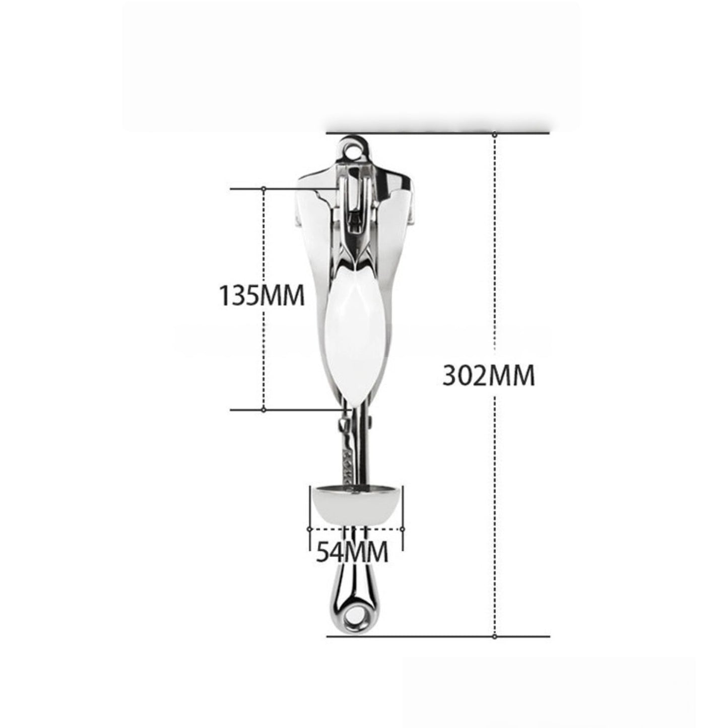 Folding Grapnel Anchor, Stainless Steel Boat Anchor with Mirror Polish, Corrosion Resistant for Yacht/Sailboat/Fishing Boat