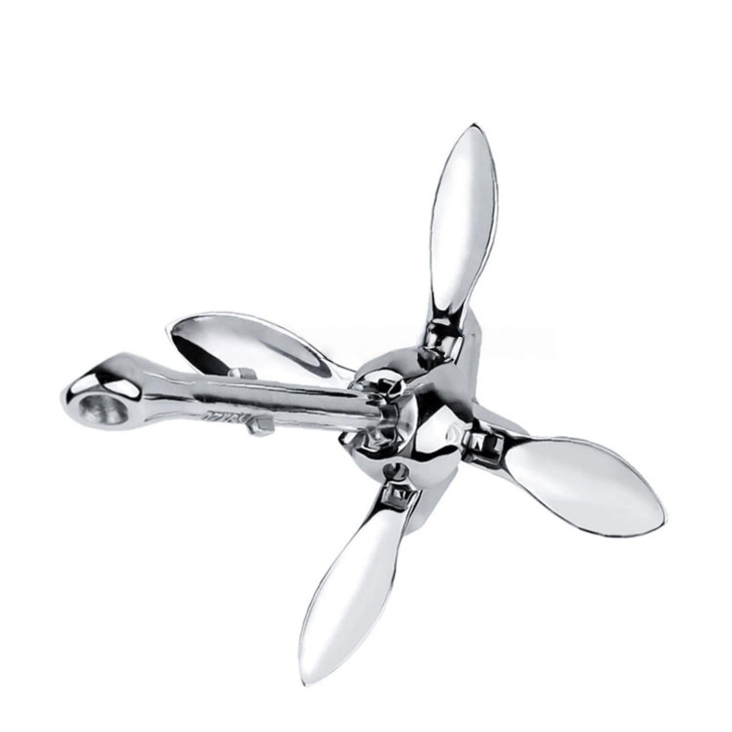 Folding Grapnel Anchor, Stainless Steel Boat Anchor with Mirror Polish, Corrosion Resistant for Yacht/Sailboat/Fishing Boat